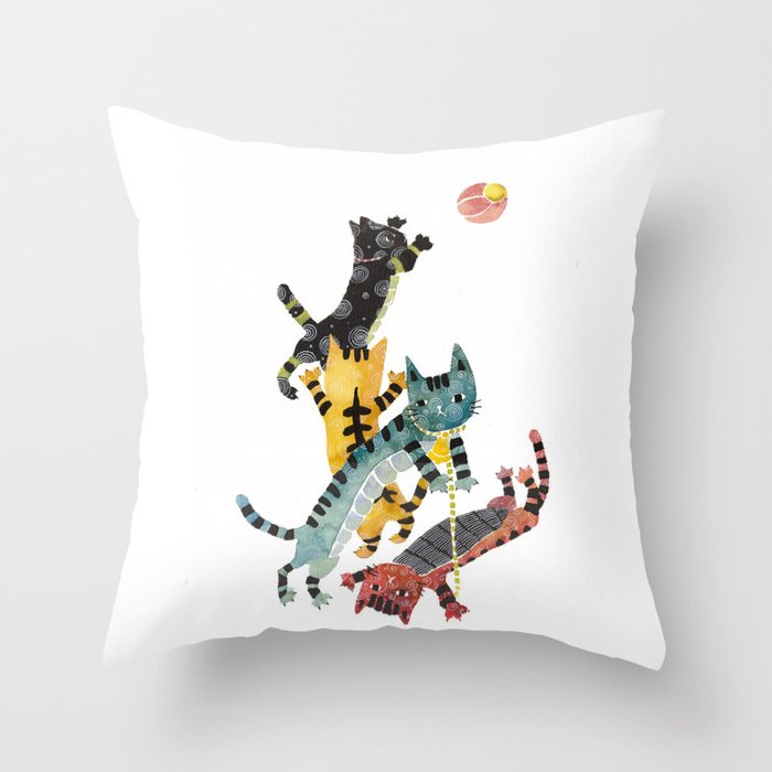 throw pillows with cats on them