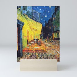 Vincent Van Gogh - Cafe Terrace at Night (new color edit) Mini Art Print