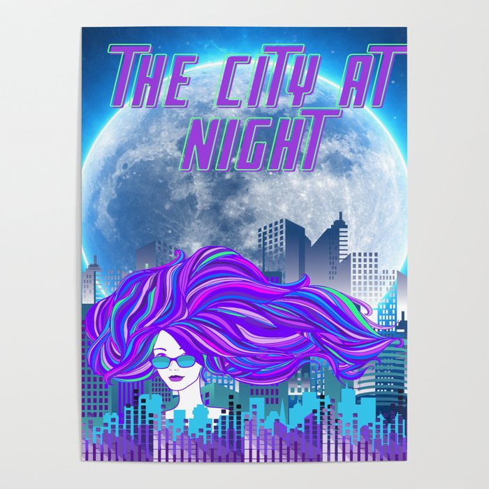 The City At Night Poster