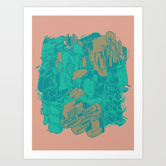 Graphic Junk Art Print