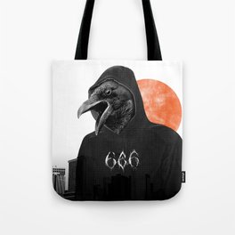 The Satanic Metal Crow Tote Bag