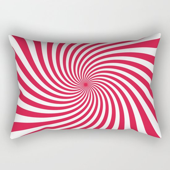 Swirl (Crimson/White) Rectangular Pillow