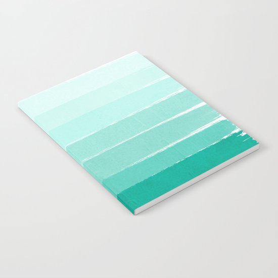 Ombre - Brushstroke Green/Blue Ocean Ombre, girly trend, dorm decor, cell phone, beach, summer, Notebook