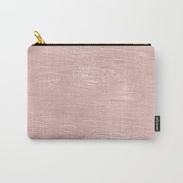 Metallic Rose Gold Blush Carry-All Pouch