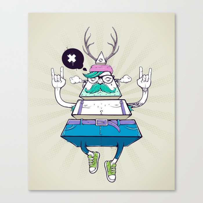 Triangle Hipster Canvas Print