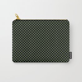 Black and Kale Polka Dots Carry-All Pouch | Graphicdesign, Abstract, Pantone, Other, Kale, Digital, Underwatergreen, Stunningfashion, Elegant, Pattern 