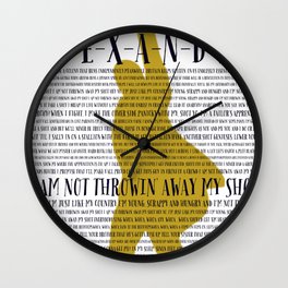Alexander Hamilton Lyrics Wall Clock