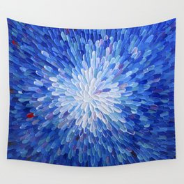 Electric blue, ultramarine, petals, flower - Abstract #26 Wall Tapestry