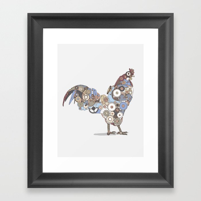 Chicken Alarm Framed Art Print