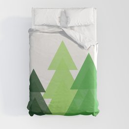 Simple Triangle Pine Trees Duvet Cover