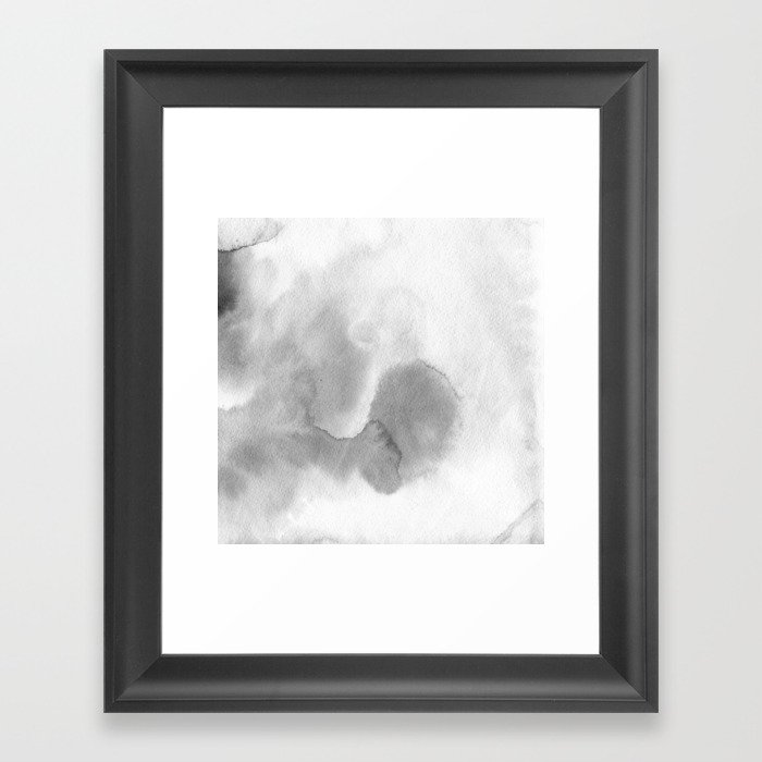 Grey Minimal Framed Art Print