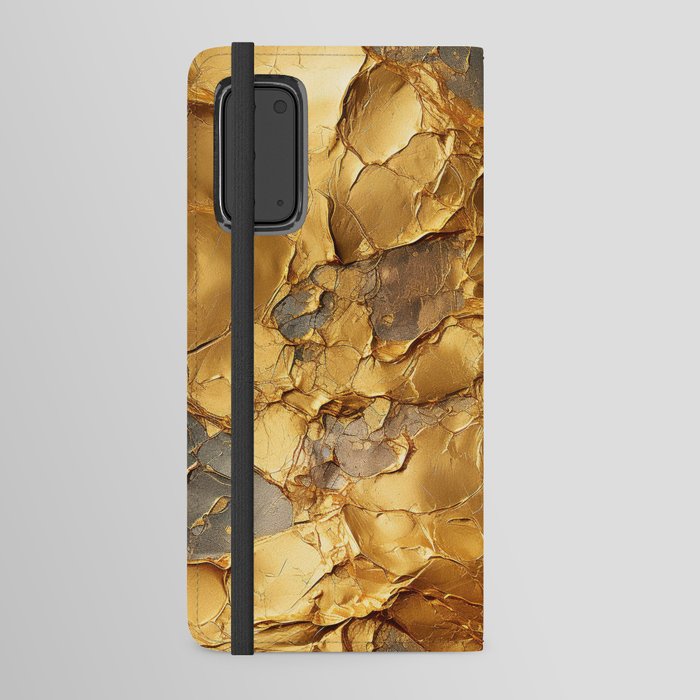 Gold foil surface #11 Android Wallet Case