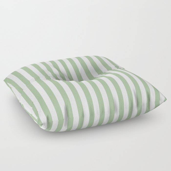 Stripes - sage green Floor Pillow