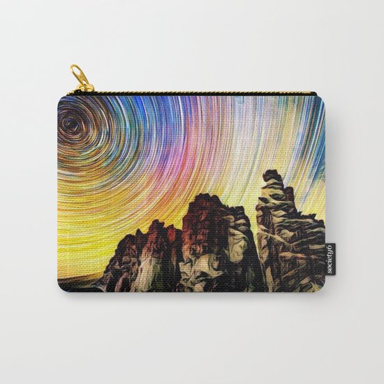Epic Sunset Aurora Lights with Mountains and River Carry-All Pouch