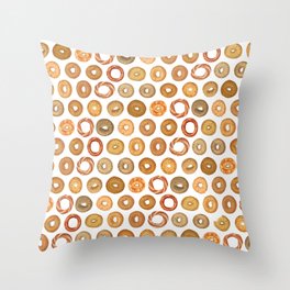 Bagel, Bagel & Bagel! Love Bagels! Throw Pillow