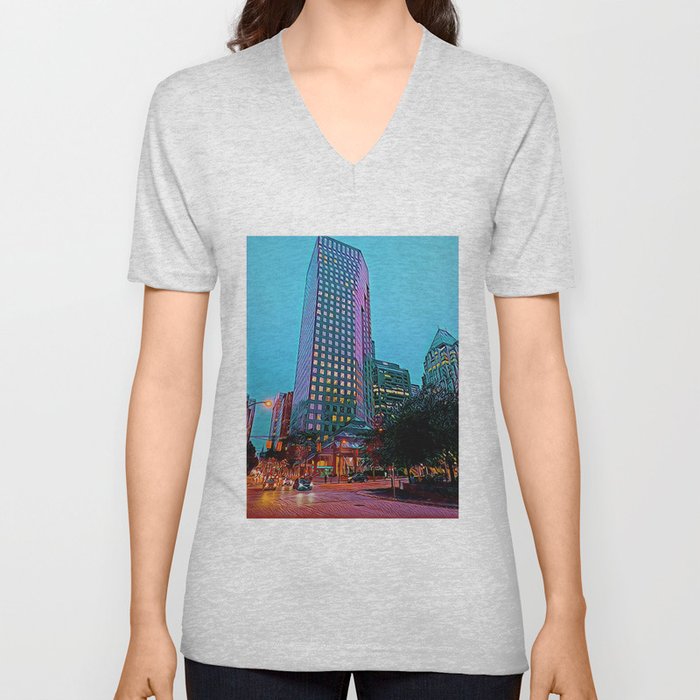 Vibrant City Life - Urban Photography Art Print V Neck T Shirt
