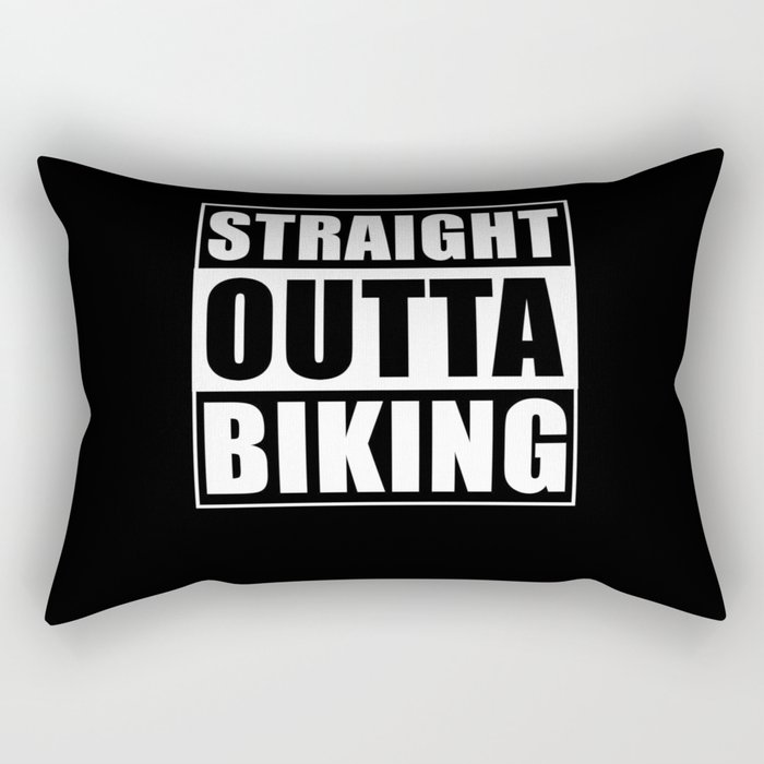 Straight Outta Biking Rectangular Pillow