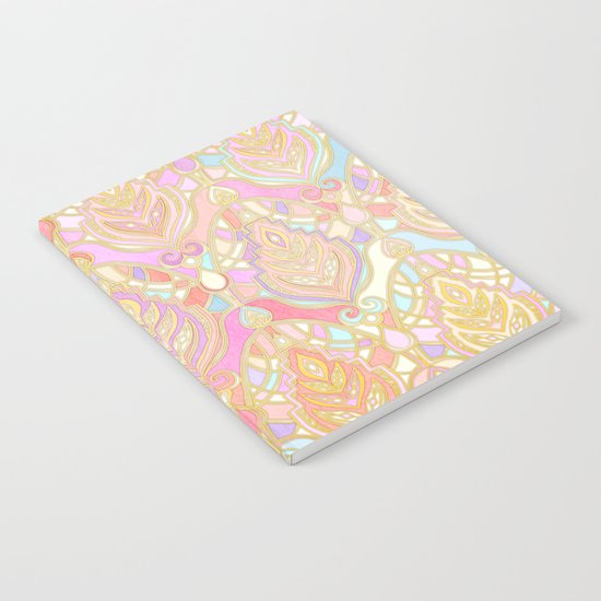 Rosy Opalescent Art Deco Pattern Notebook