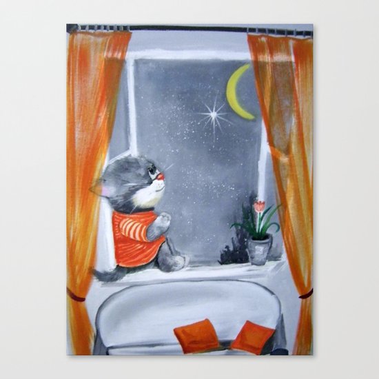At this time of night Canvas Print