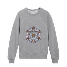 Mosaic Tree of Life Pattern Kids Crewneck