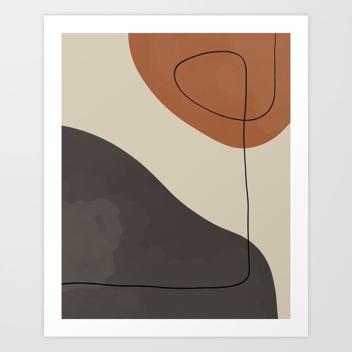 Modern Abstract Shapes #3 Art Print