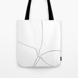 Seedling Leaning Right - Minimalist Botanical Line Drawing Tote Bag