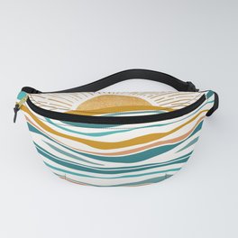 The Sun and The Sea - Gold and Teal Fanny Pack
