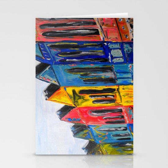 Rainbow Row Stationery Cards