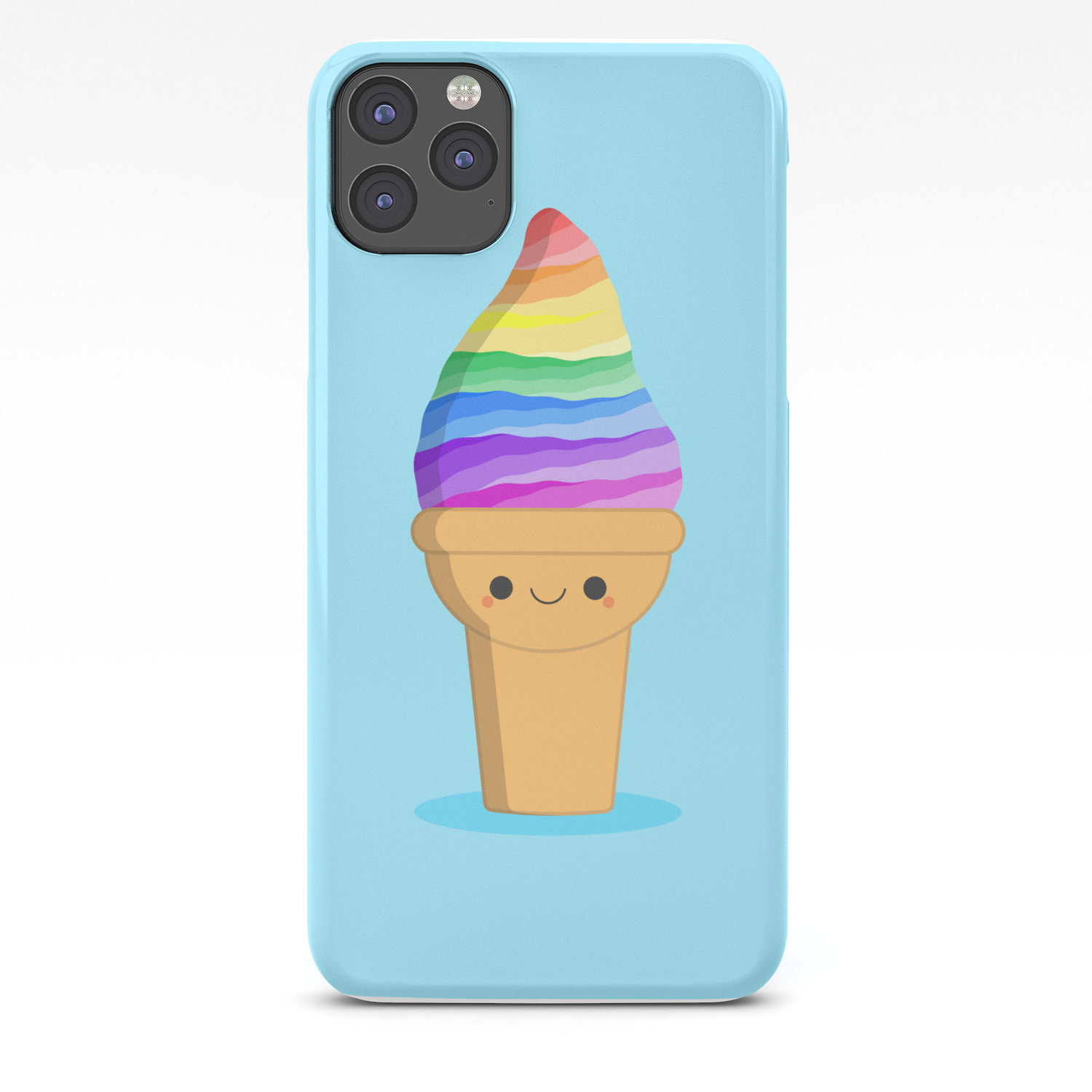 Kawaii Rainbow Ice Cream Cone Iphone Case By Pomonaghan Society6