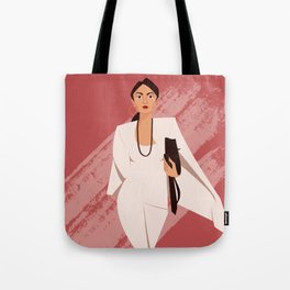 AOC in White Tote Bag