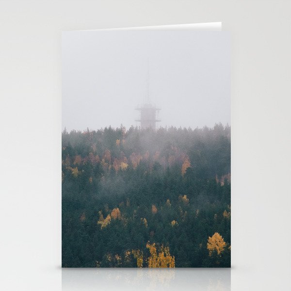 TV-Tower in the Mists Stationery Cards