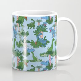 Jurassic Wonderland in Blue Coffee Mug