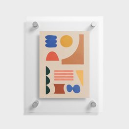 Colorful Modern Abstract Shapes 1 Floating Acrylic Print