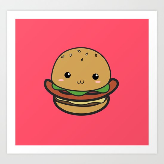 Cute Hamburguer Art Print