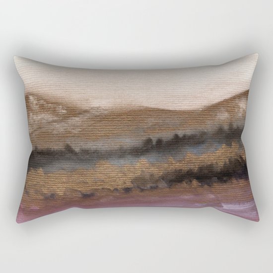 Watercolor abstract landscape 19 Rectangular Pillow