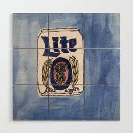 Miller lite watercolor Wood Wall Art