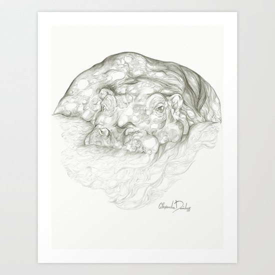 A Hippopotamus Called Motopotamous Art Print