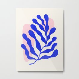 Blue Matisse Ferns Metal Print
