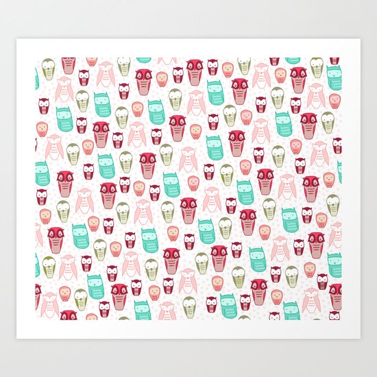 Owls Art Print