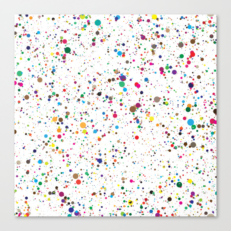 Confetti Paint Splatter Canvas Print By Huntleigh Society6