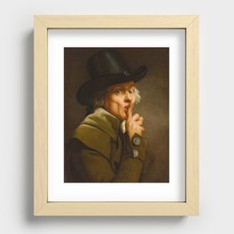 Self Portrait, The Silence, 1790 by Joseph Ducreux Recessed Framed Print