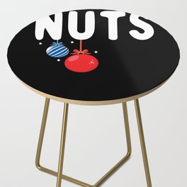 Funny Hanging Nuts Holiday December Christmas Side Table