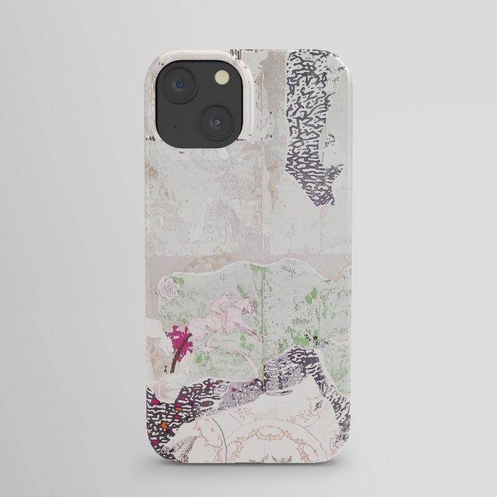 New York, USA⎪Arty graphic design destroy grunge tapestry wall art with horse green black pattern iPhone Case