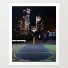Basketball court New York City Art Print