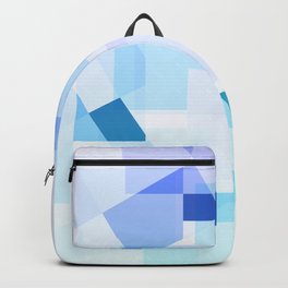 Blue Geometric Pattern Backpack