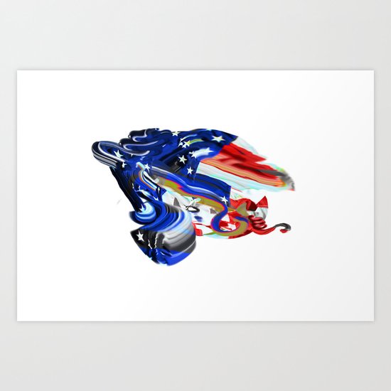 American Flag Study No. 7 Art Print
