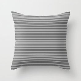 [ Thumbnail: Dim Gray & Dark Grey Colored Striped/Lined Pattern Throw Pillow ]