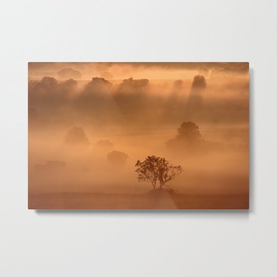 "Dawn" whispered the mist Metal Print