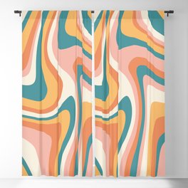Abstract Wavy Stripes LXIII Blackout Curtain