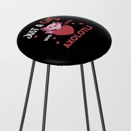 Axolotl Lovers Sweet Animals For Girls Pink Counter Stool